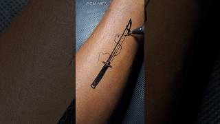 Sword tattoo drawing using pen ......#tattoo #swordtattoo #tattoodesign #pendrawing #art