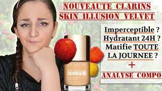  CRASH TEST 24H New CLARINS SKIN ILLUSION VELVET + Composition Analysis 