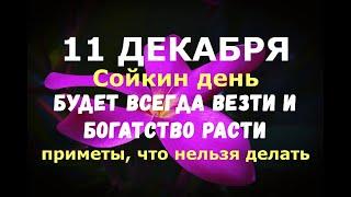 11 декабря. Сойкин день. БУДЕТ ВСЕГДА ВЕЗТИ И БОГАТСТВО РАСТИ/Народные приметы