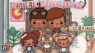 FAMILIEN-MORGENROUTINE + NEUE KATZE  | AESTHETIC ROUTINE/GESCHICHTE | TOCA BOCA STORY DEUTSCH