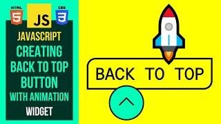 How To Create JavaScript Back To Top Button With Animation HTML/CSS/JS