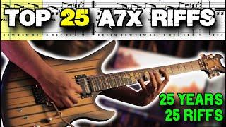 25 Greatest AVENGED SEVENFOLD Guitar Riffs  | with tabs!