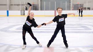 'Cruella de Vil' - Sophia Kartashov & Nico Kartashov practice their 2023 Intermediate Free Program