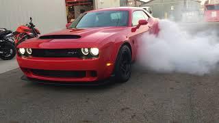 Dodge Demon Does Massive Burnout!