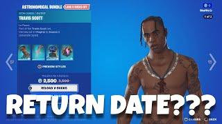 TRAVIS SCOTT SKIN RETURN DATE in FORTNITE ITEM SHOP! (Travis Scott Skin Returning in Fortnite 2024)