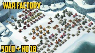 Boom Beach War Factory Solo and HQ 18 Guide