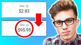 How To Increase your YouTube CPM & RPM REVENUE! ($79 CPMs)