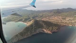 Boeing 737-800 Take Off From Ibiza Airport (with great aerial views of the island as it climbs)