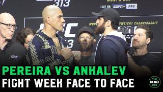 Alex Pereira vs. Magomed Ankalaev Face Off | UFC 313 Press Conference