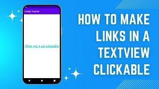 How to make links in a TextView clickable?