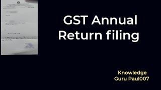 annual return form 9 I gst annual return file I notice for annual return filing