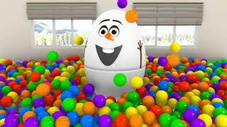 NEW Crazy Ball Pit Show 3D for Kids to Learn Colors with Giant Surprise Eggs Balls