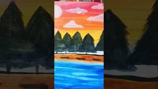 New video sunset  painting #artanushka #artbyanushka #anushkaarts #painting #art