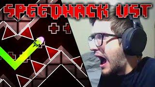 Trying the SPEEDHACK DEMON LIST | Geometry Dash