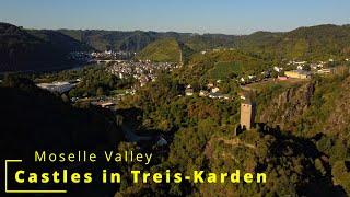  Castles in Treis-Karden Moselle Valley Mosel Germany   | 4K Motorcycle & Drone cinematic ️