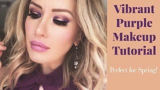 VIBRANT Purple Spring Makeup | Deck of Scarlet x Babsbeauty Palette Tutorial and Review