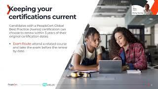 How to renew your certification. It's simple with PeopleCert.