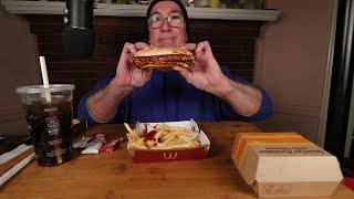 ASMR McDonalds McRib Sandwich Mukbang