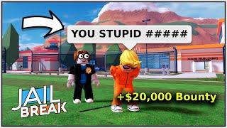 TROLLING Criminals as a Bacon Hair in Roblox Jailbreak