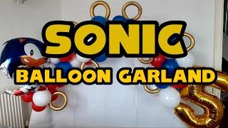 DIY Sonic the Hedgehog BALLOON GARLAND/ARCH BUILD without helium