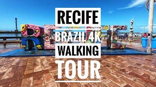 Recife Pernambuco Brazil Downtown Walking Tour | 4K Walk