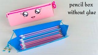 how to make a paper pencil box without glue / pencil box tutorial/origami pencil box / origami craft