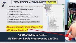 MS06G. [Siemens S210 #07] Motion Control Function Block Programming and Live Test