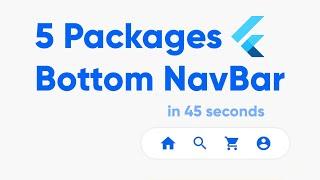 Top 5 Bottom Navigation Bar Flutter Packages #shorts