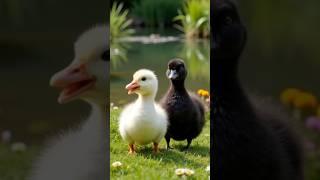Joy in Contrast: Dancing Ducklings in Natur #shorts #foreveryone #funny #viral #duck