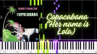 Copacabana (Her name is Lola) | Barry Manilow PIANO TUTORIAL (Sheet in the description)