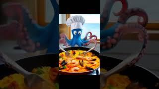 Animal chef with various dishes  #animals