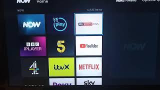 Here is my Now TV menu on my TV!  #NowTV #Menu #TV