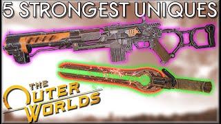 5 STRONGEST UNIQUE WEAPONS in The Outer Worlds - Caedo's Countdowns