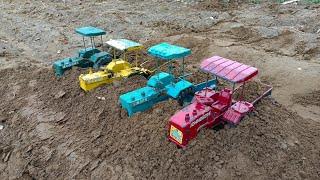 Mini tractor got buried under the soil along with the soil filled trolley