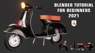 blender tutorial | blender tutorial for beginners | Scooter Modeling & Rendering Tutorial  |