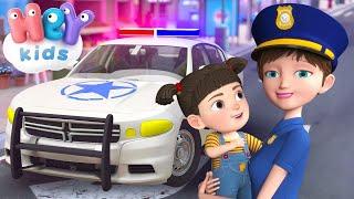 Voiture De Police dessin animé  Comptines et chansons pour enfants - HeyKids Français