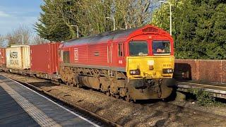 “Resourceful” 66035 DB cargo 4L45 powers through Lea Road 11:33 3L 30/12/2024