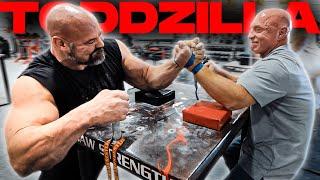 BRIAN SHAW VS TODDZILLA ARMWRESTLING SIDE PRESSURE