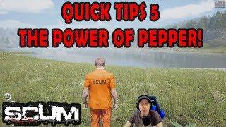 SCUM QUICK TIPS GUIDE 5 - THE POWER OF PEPPER!!
