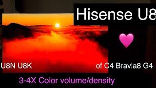 Modern LED in Dark WOW!🩷Hisense U8G crush LG C4 G4🫵?LED fearGONE! U8N U9N UX QM851 Bravia9 Qn90D !