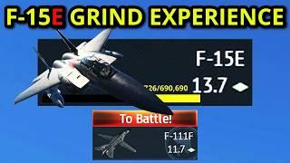 I GRIND THE NEW F-15E USING THE FASTEST PLANE EXPERIENCE (unpainful grind?!)