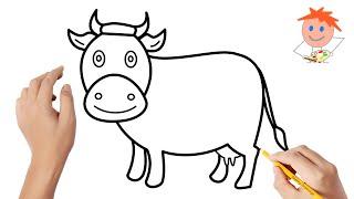 How to draw a cow | Easy drawings