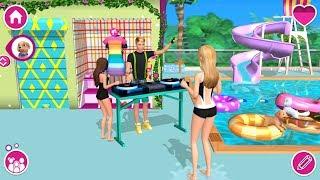 Barbie Dreamhouse Adventures - Barbie House Pool Party - Chelsea, Ken DJ Concert - Games For Girls