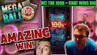 100X on Mega Ball = Chat Wins BIG!