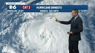 Tracking Ernesto: Category 2 storm  barrels toward Bermuda