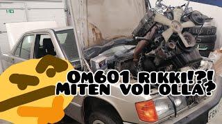 MB 190D (w201) om601. Moottorin vaihto, Osa 1 (Turbo?)