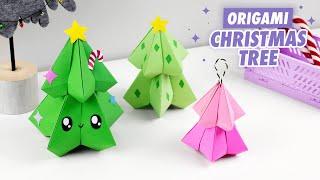 Origami Paper Christmas Tree | How to make paper Christmas tree without glue