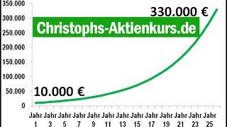 Zinseszins - wie aus 10.000 € 330.000 € werden! | Christophs Aktienkurs