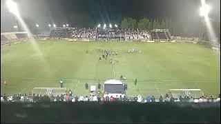 Recibimiento de los hinchas de Gimnasia