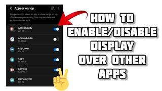 How To 'Enable/Disable Display Over Other Apps' Problem || TECH SOLUTIONS BAR